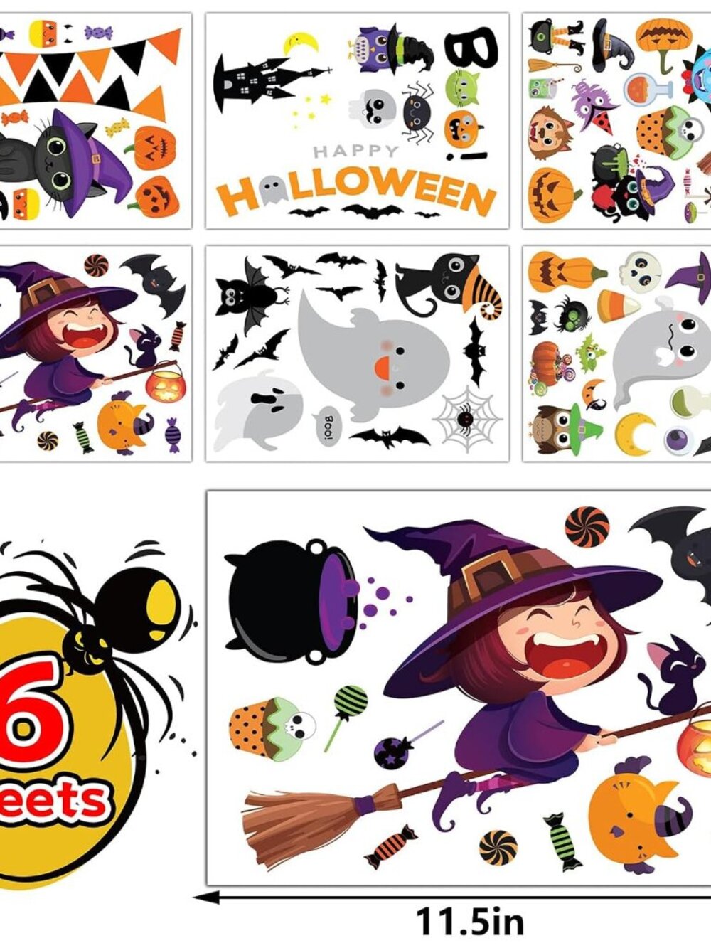 Halloween Window Clings Halloween Decorations Window Stickers Decals - Picture 3 of 6